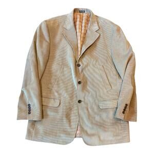 TravelSmith‎ Corduroy Blazer Coat Jacket Brown Security Pockets Mens 42R Tan